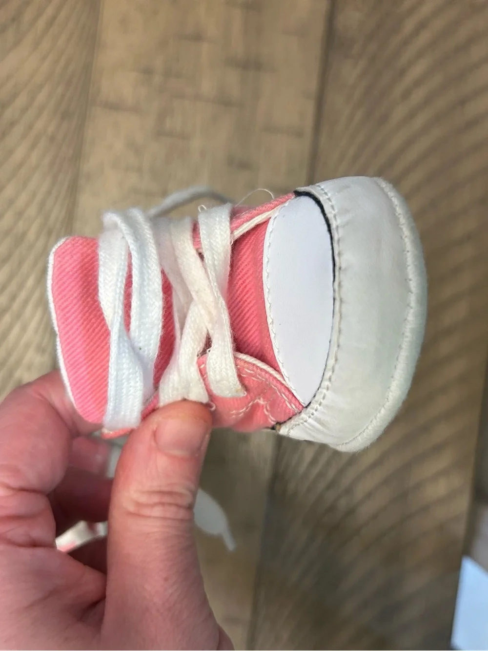 Size 2 toddler Converse Pink Sneakers with White Laces